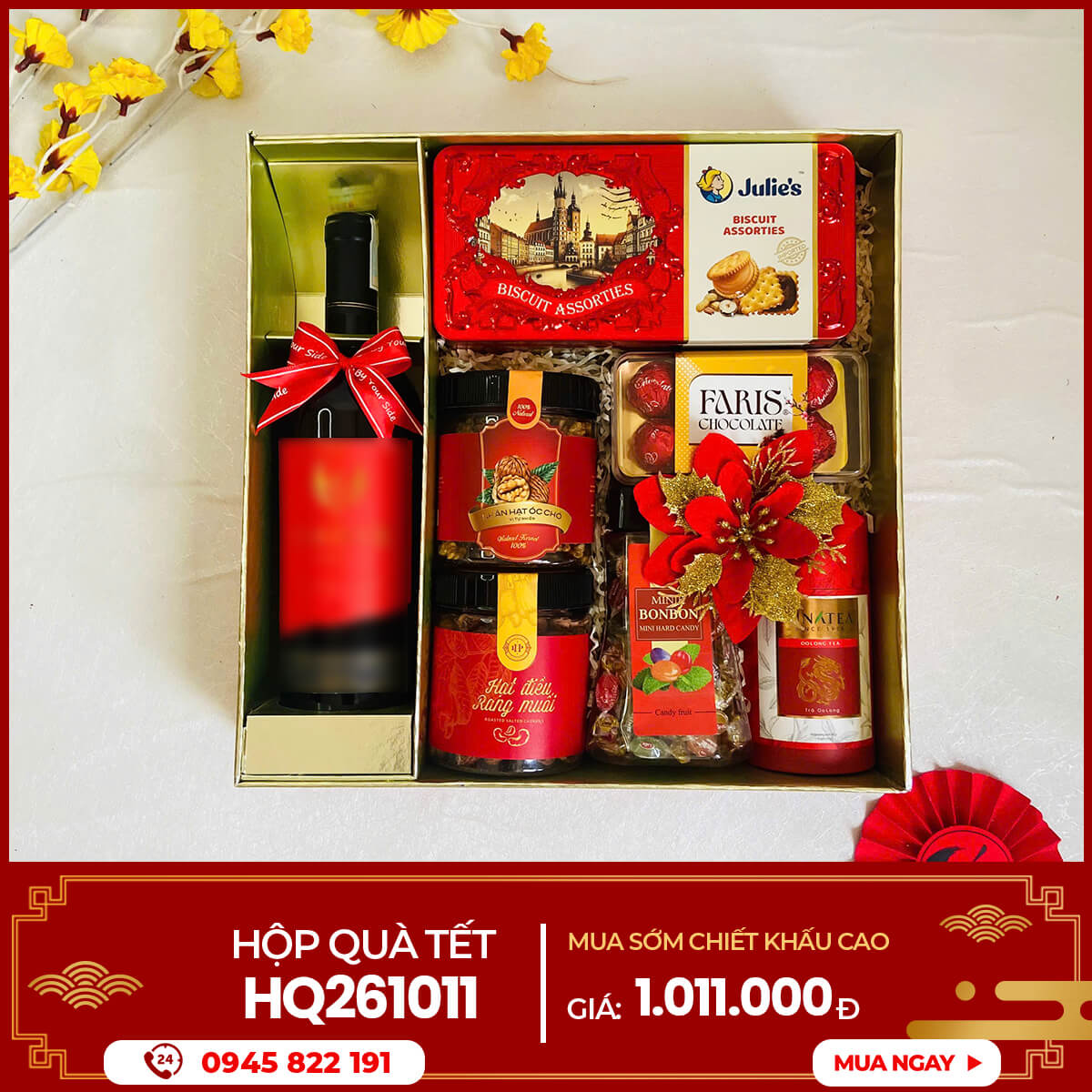 Hộp quà Tết 2026 HQ261011 1 Hộp quà Tết 2026 HQ261011