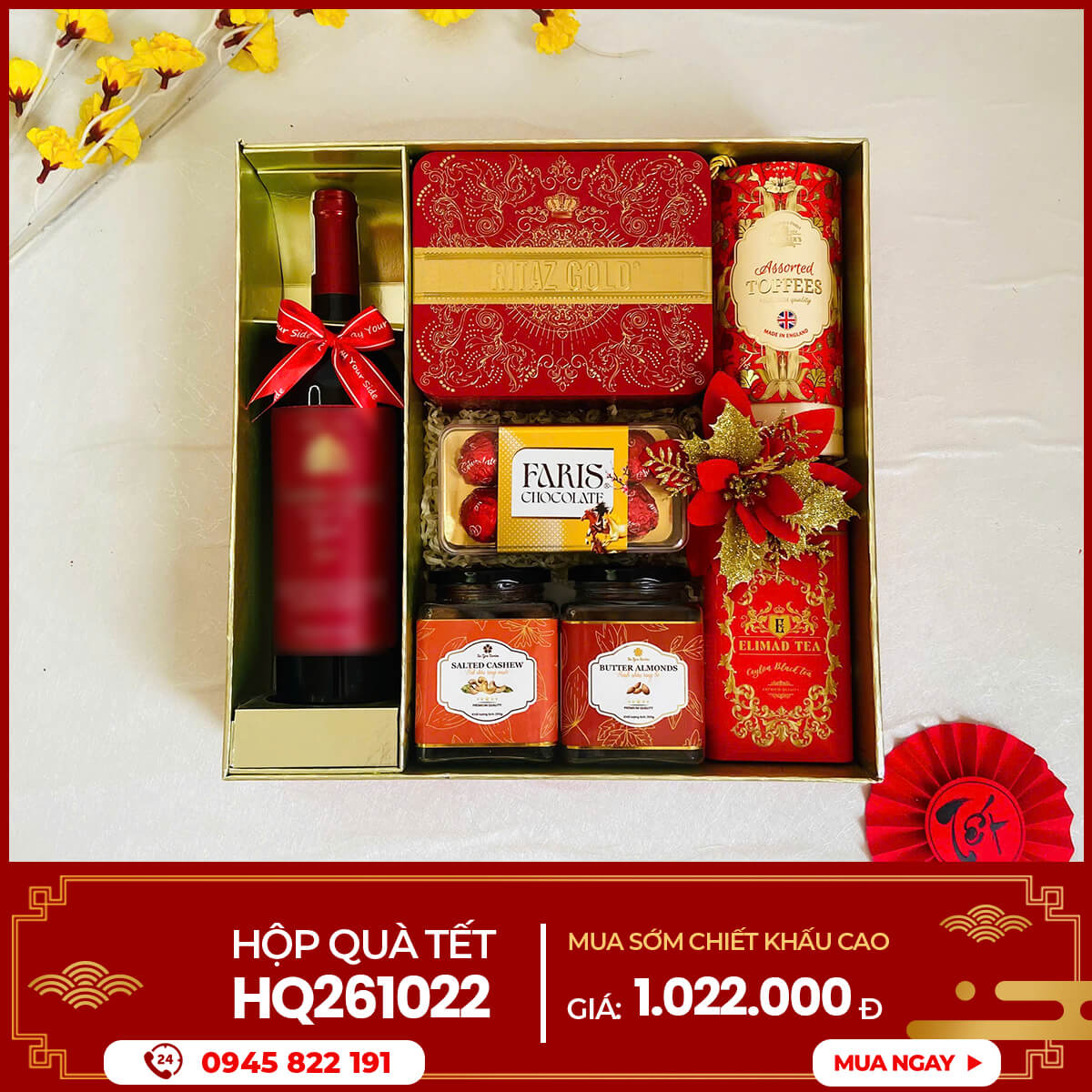 Hộp quà Tết 2026 HQ261022 1 Hộp quà Tết 2026 HQ261022