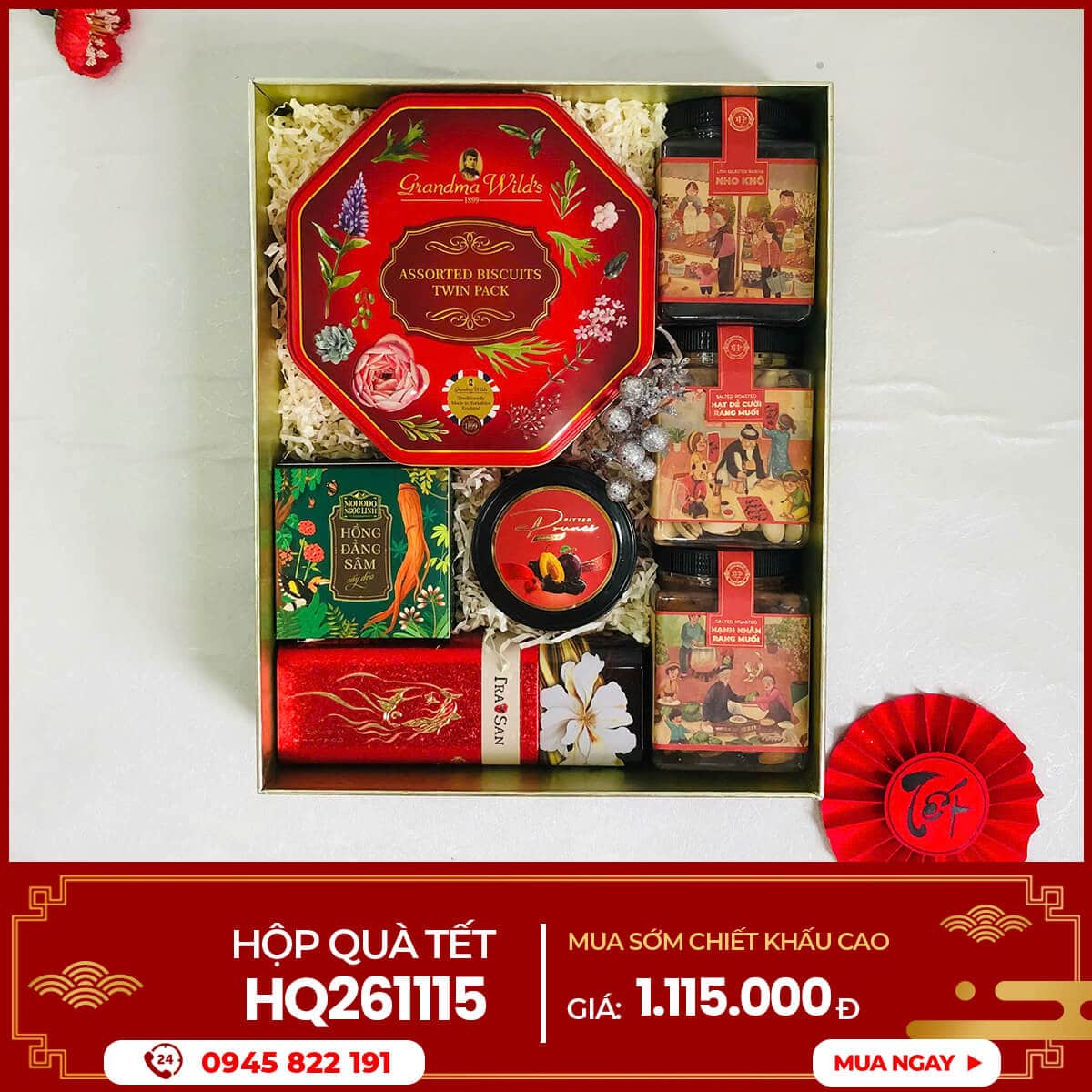 Hộp quà Tết 2026 HQ261115 1 Hộp quà Tết 2026 HQ261115