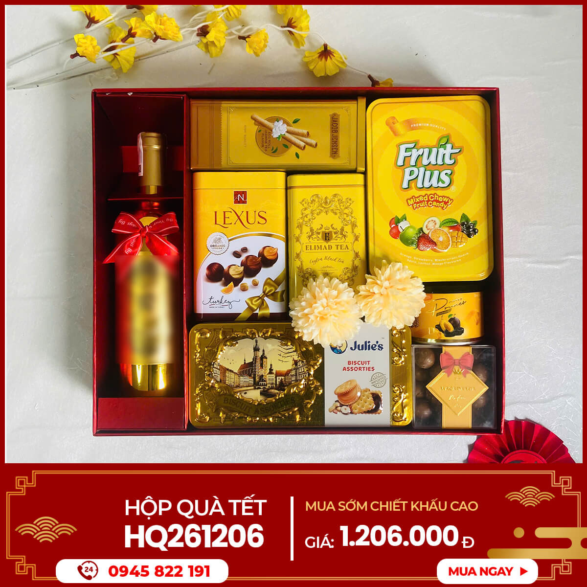 Hộp quà Tết 2026 HQ261206 1 Hộp quà Tết 2026 HQ261206