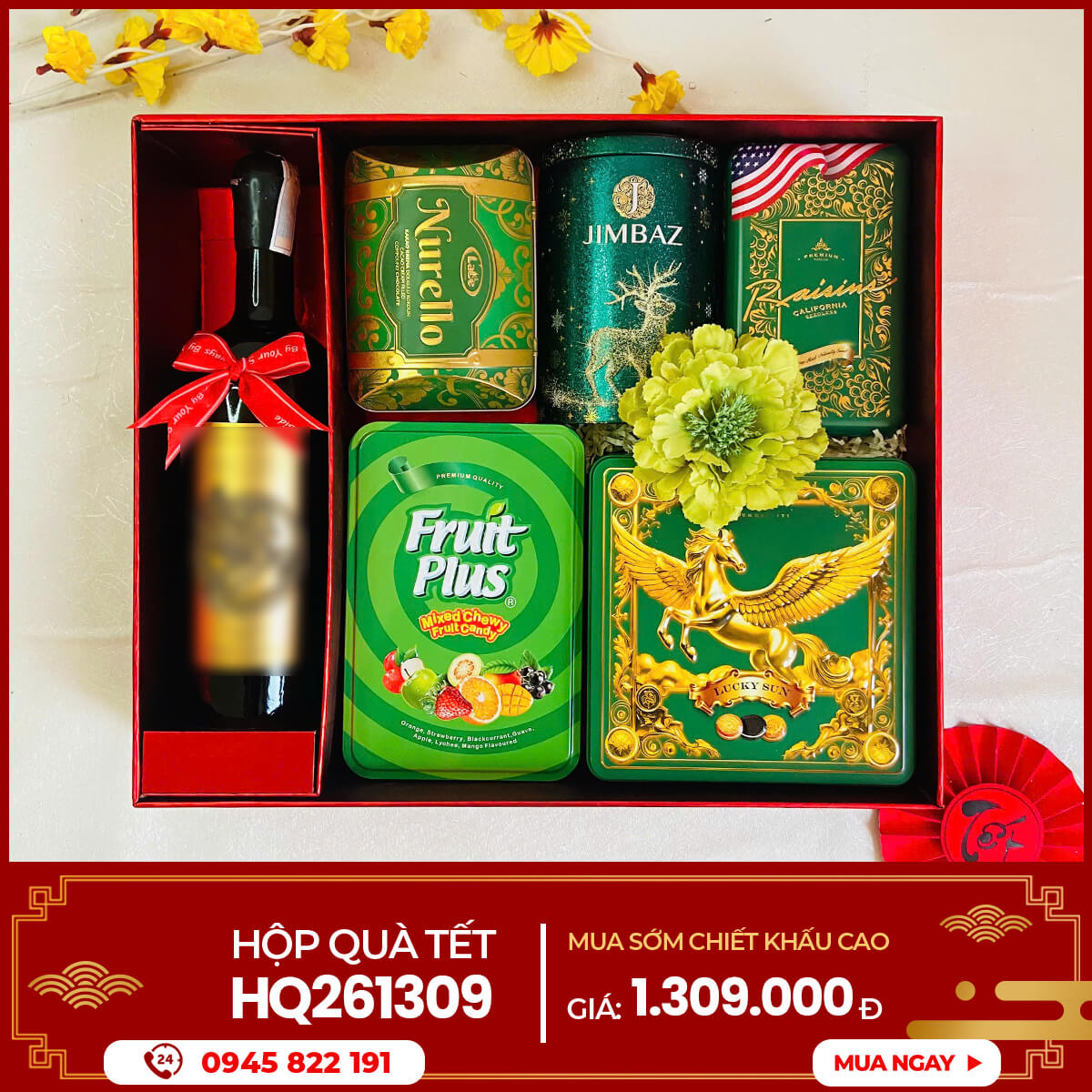 Hộp quà Tết 2026 HQ261309 1 Hộp quà Tết 2026 HQ261309