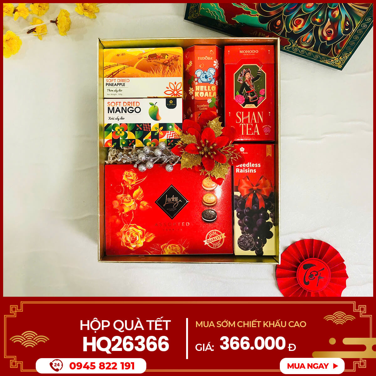 Hộp quà Tết 2026 HQ26366 1 Hộp quà Tết 2026 HQ26366
