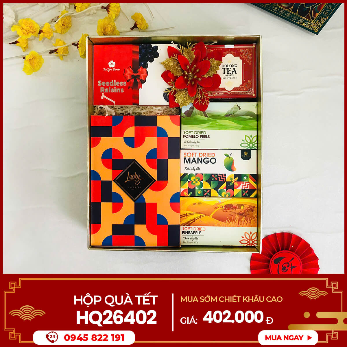 Hộp quà Tết 2026 HQ26402 1 Hộp quà Tết 2026 HQ26402