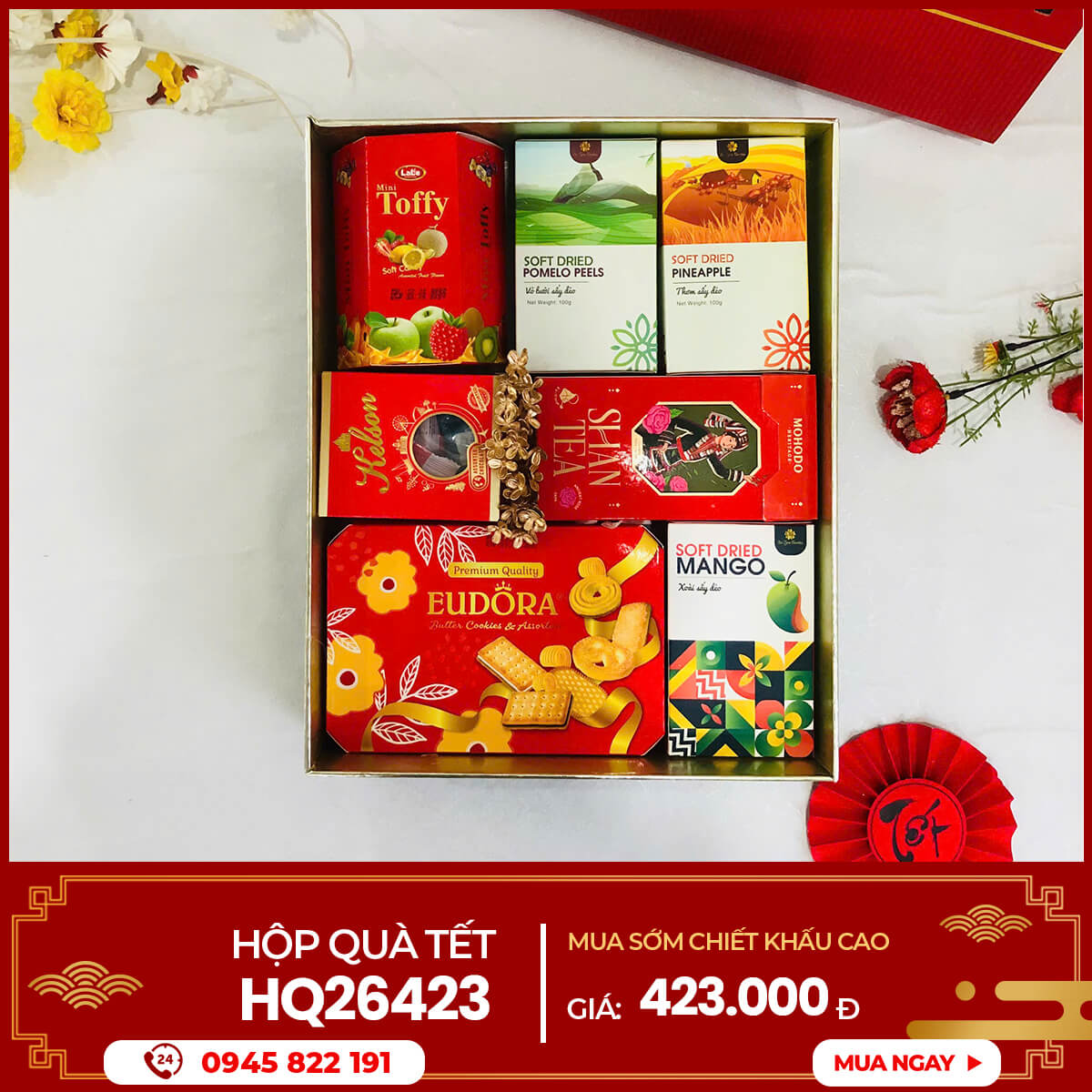 Hộp quà Tết 2026 HQ26423 1 Hộp quà Tết 2026 HQ26423