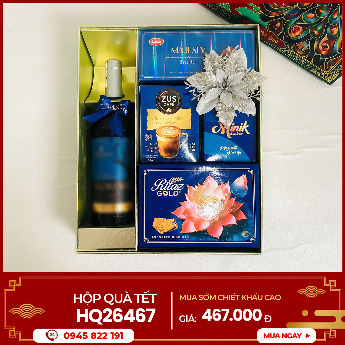 Hộp quà Tết 2026 HQ26467 1 Hộp quà Tết 2026 HQ26467
