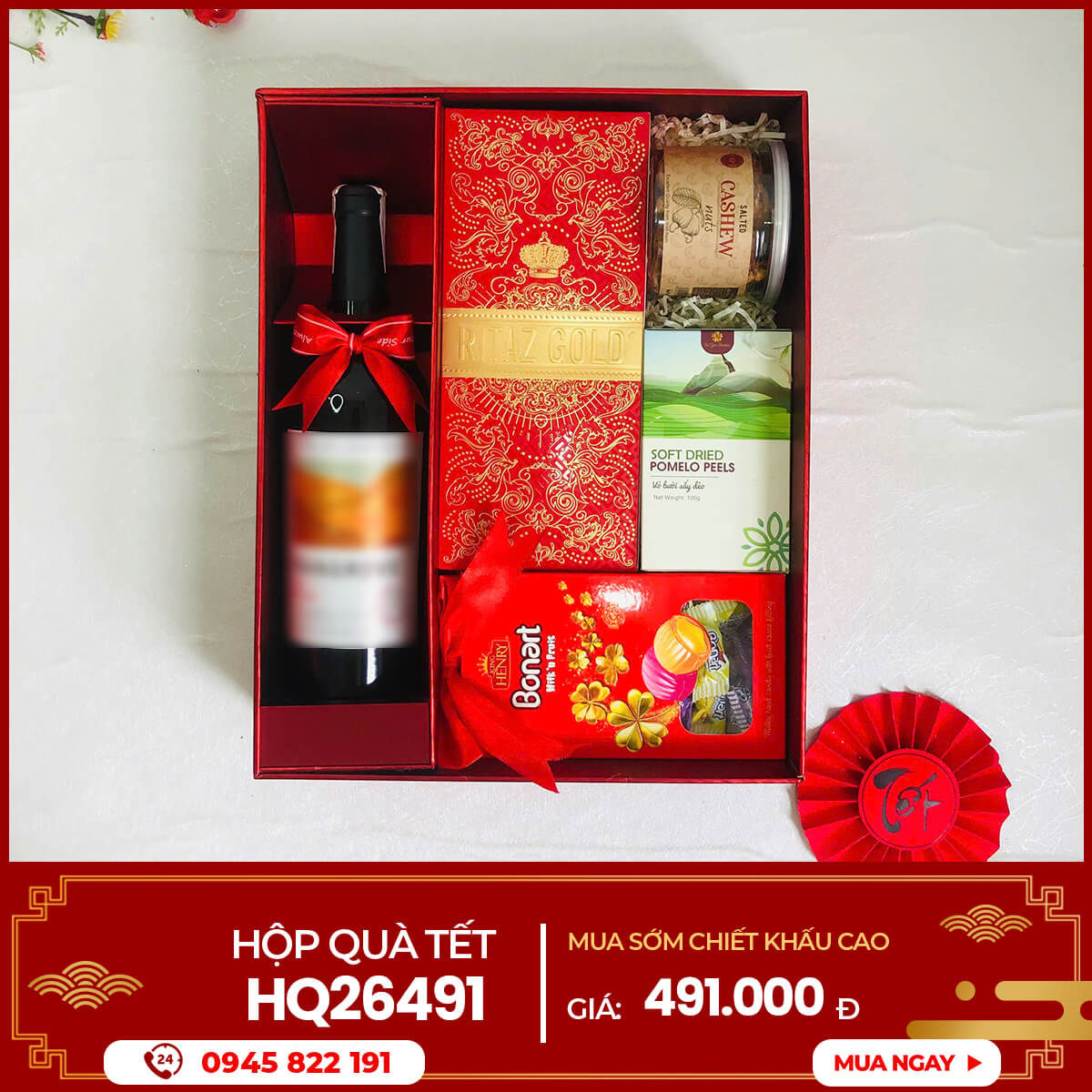 Hộp quà Tết 2026 HQ26491 1 Hộp quà Tết 2026 HQ26491