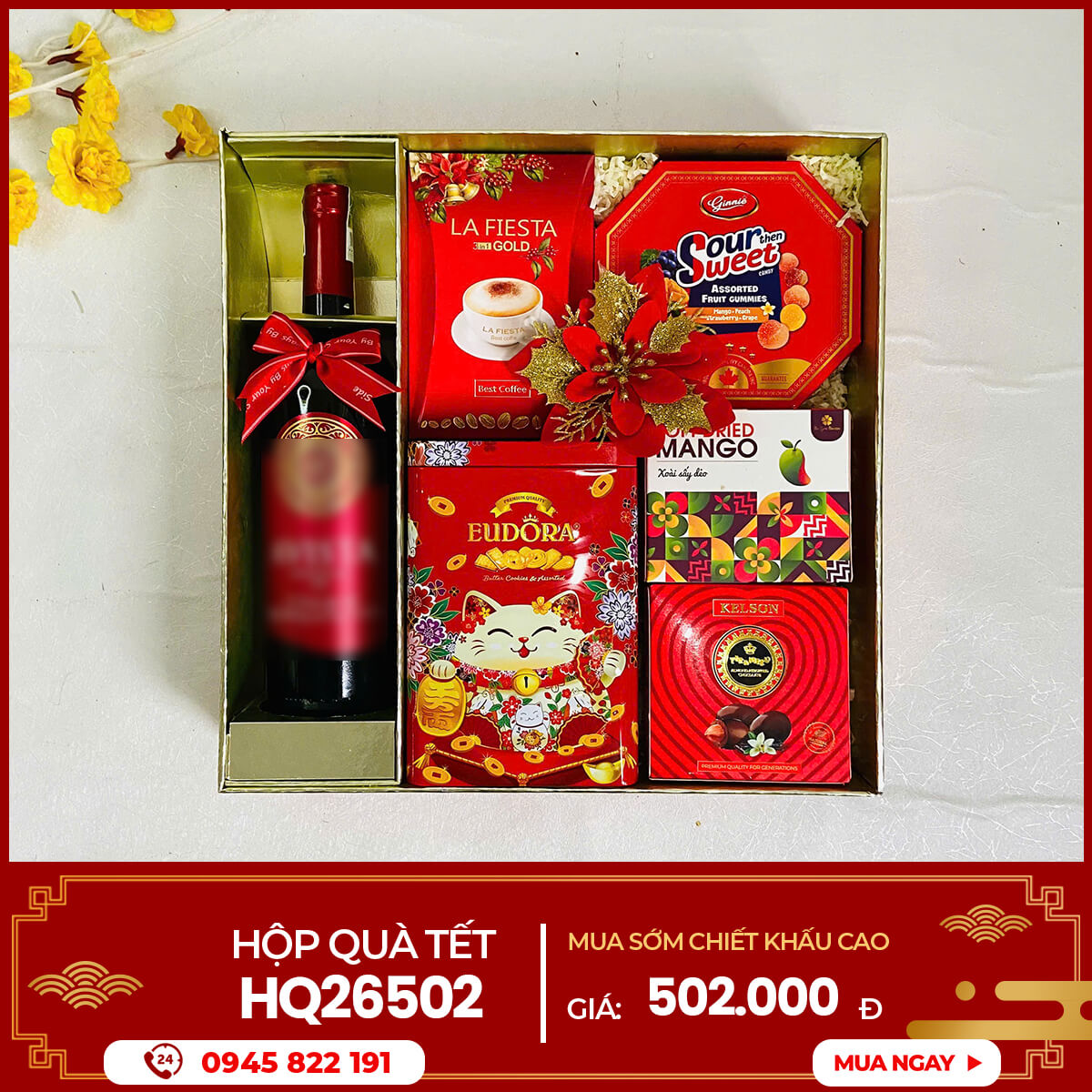 Hộp quà Tết 2026 HQ26502 1 Hộp quà Tết 2026 HQ26502