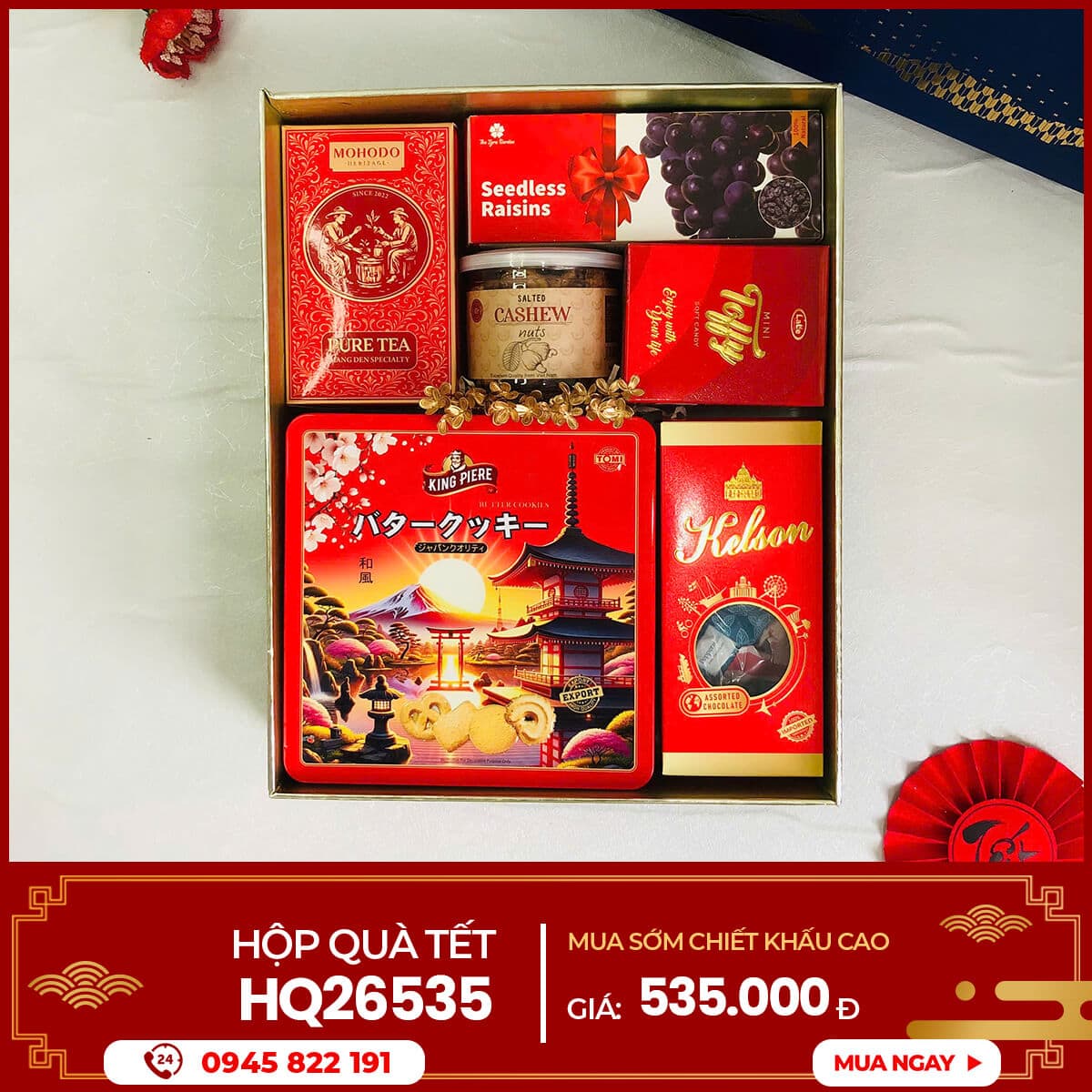 Hộp quà Tết 2026 HQ26535 1 Hộp quà Tết 2026 HQ26535