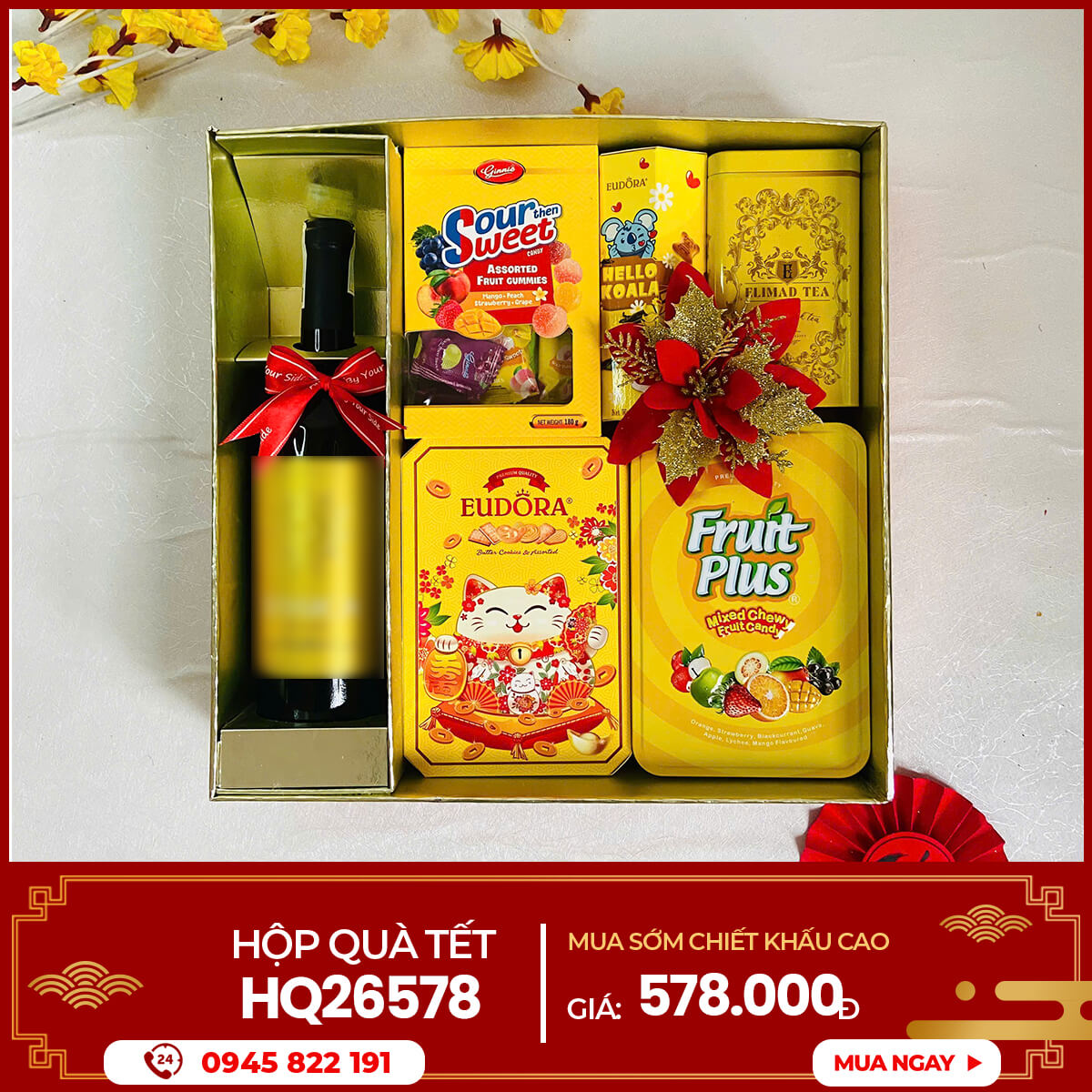 Hộp quà Tết 2026 HQ26578R 1 Hộp quà Tết 2026 HQ26578R