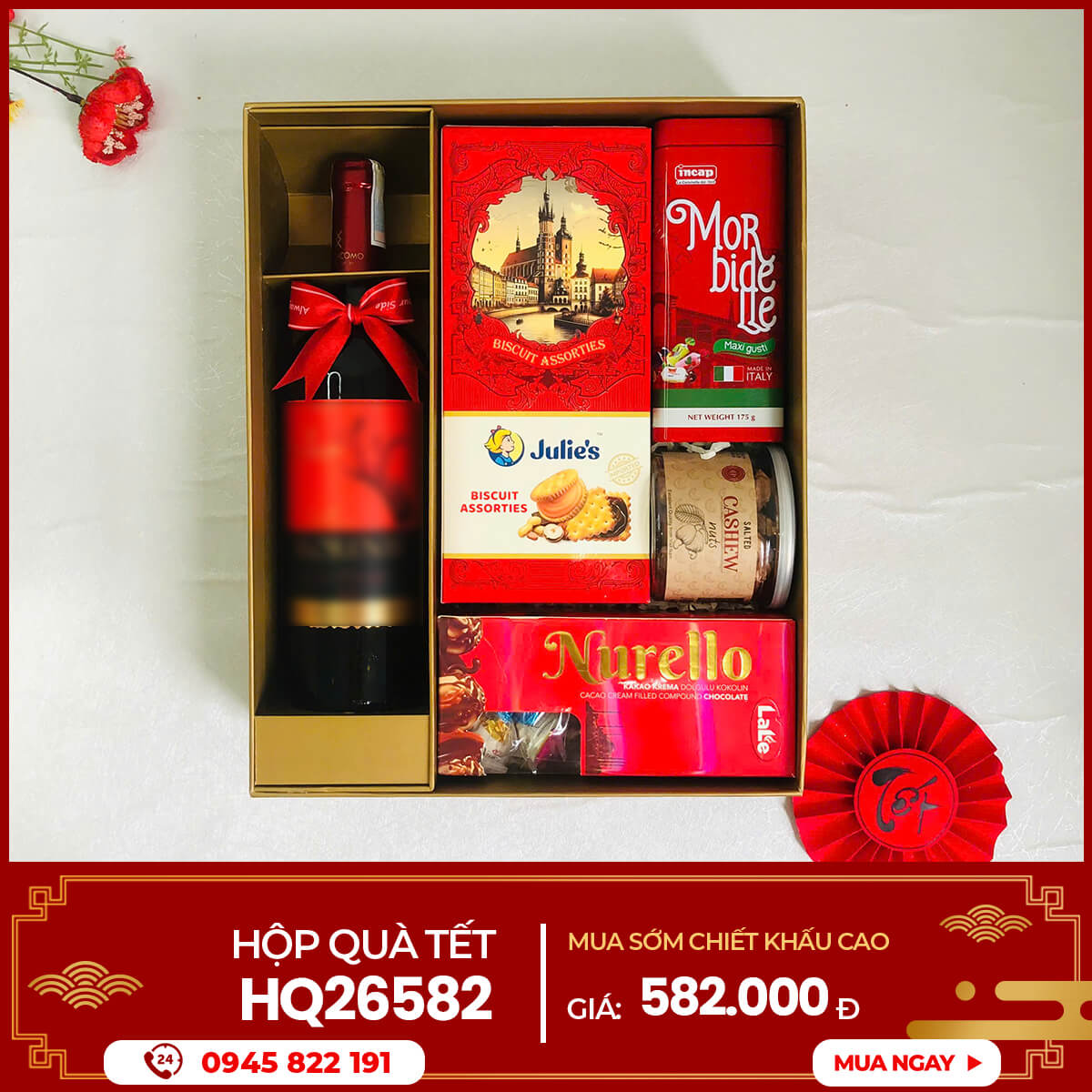 Hộp quà Tết 2026 HQ26582 1 Hộp quà Tết 2026 HQ26582