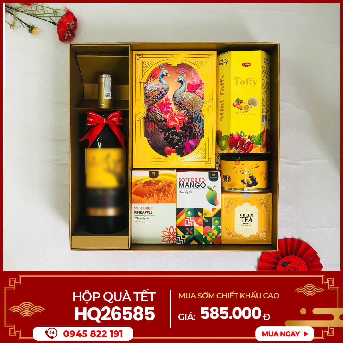 Hộp quà Tết 2026 HQ26585 1 Hộp quà Tết 2026 HQ26585