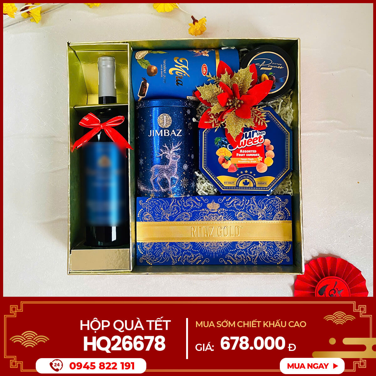 Hộp quà Tết 2026 HQ26678 1 Hộp quà Tết 2026 HQ26678