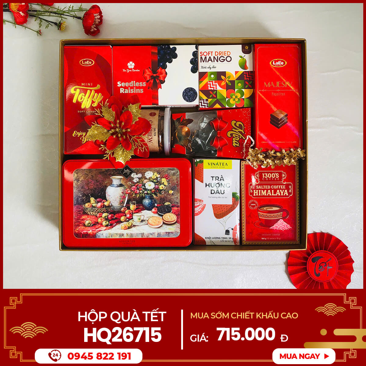 Hộp quà Tết 2026 HQ26715 1 Hộp quà Tết 2026 HQ26715