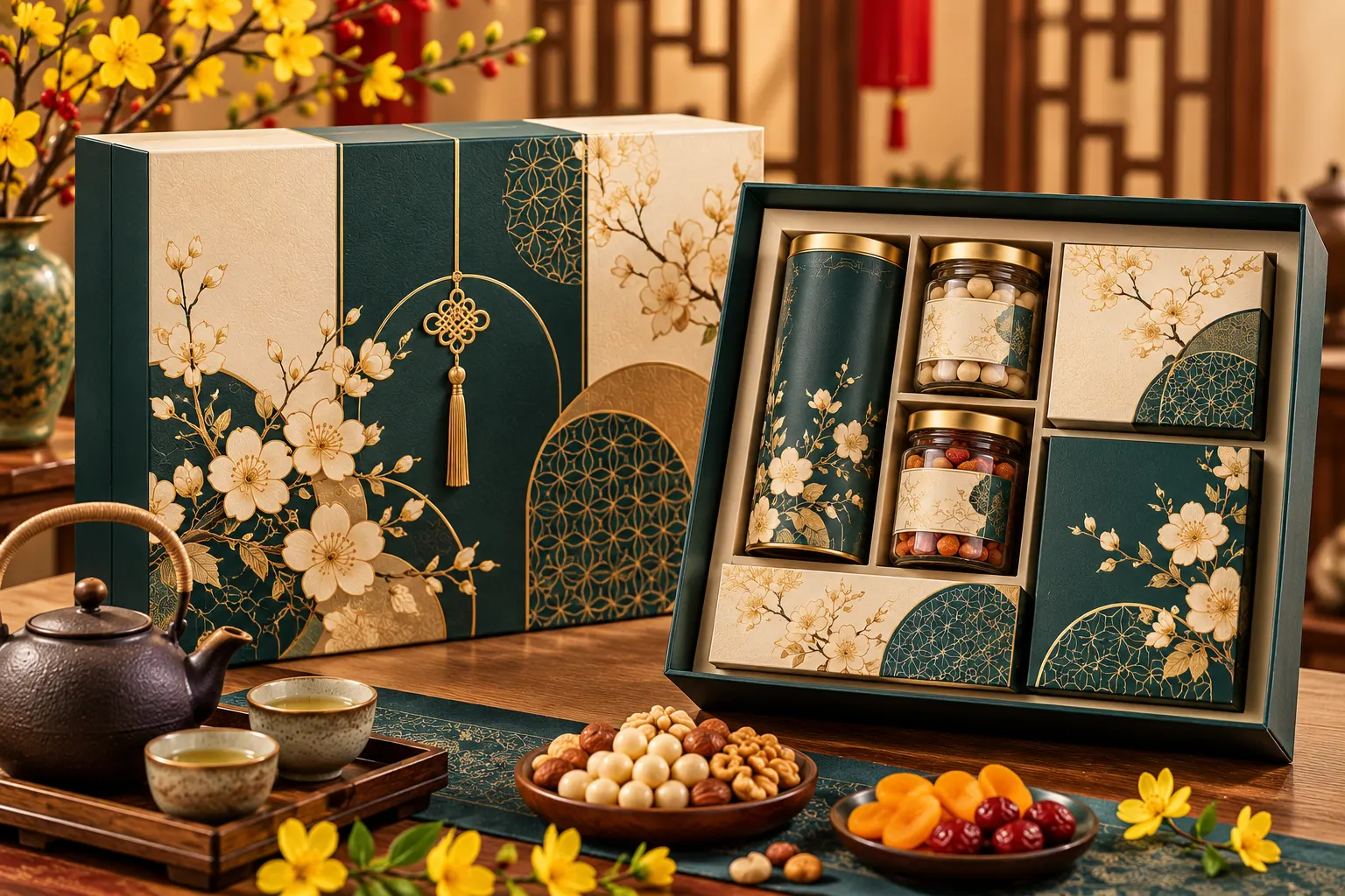 hộp quà tết cao cấp dành tặng đối tác Hộp quà Tết cao cấp dành tặng đối tác